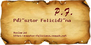 Pásztor Feliciána névjegykártya